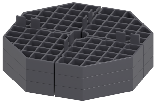 Przejdź do produktu Plastikowa podkładka podpora tarasowa pod płyty 16 mm czarna DDP 016