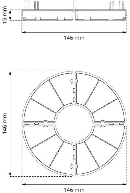 Przejdź do produktu Plastikowa podkładka podpora tarasowa pod płyty 15 mm czarna DDP015