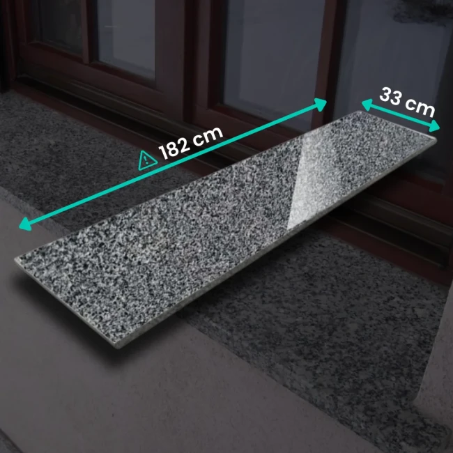 Przejdź do produktu Parapet granitowy polerowany G654 NEW 182x33x2 cm