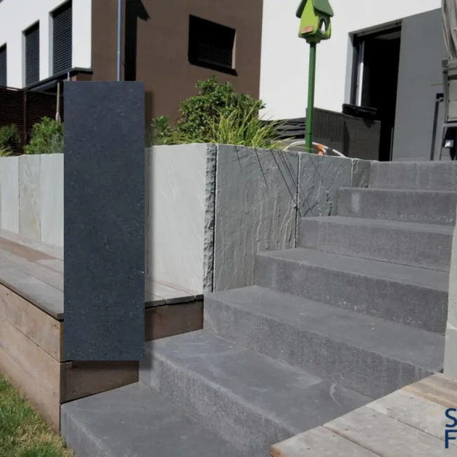 Przejdź do produktu Palisada | Obrzeże Wapienne Kadappa Black Limestone 100x20x5 cm