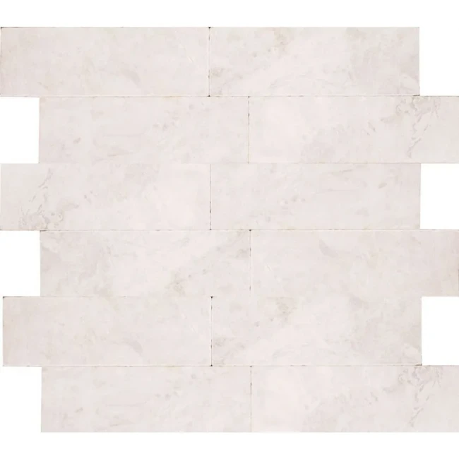 Przejdź do produktu Płytka Marmur Bębnowana Royal White 10x30,5x1 cm