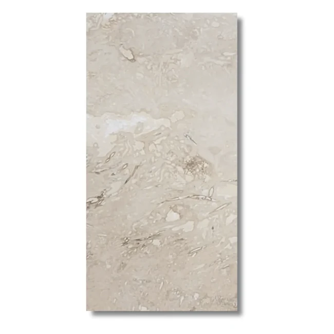 Przejdź do produktu Trawertyn 12mm Bianco Classic Cross Cut Filled&Honed 40,6x61x1,2 cm
