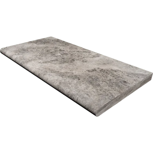 Przejdź do produktu Trawertyn Parapet / Stopnica kamienna Silver Latte Bębnowany 135x33x2 cm Bullnose