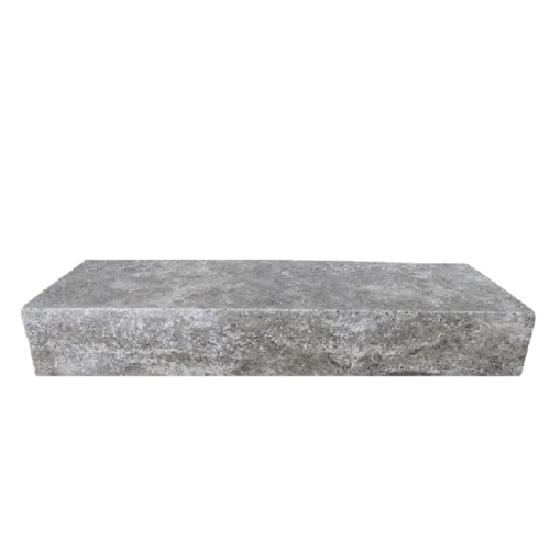 Przejdź do produktu Trawertyn Blok Schodowy Silver Latte Bębnowany Szlif 120x30x15 cm