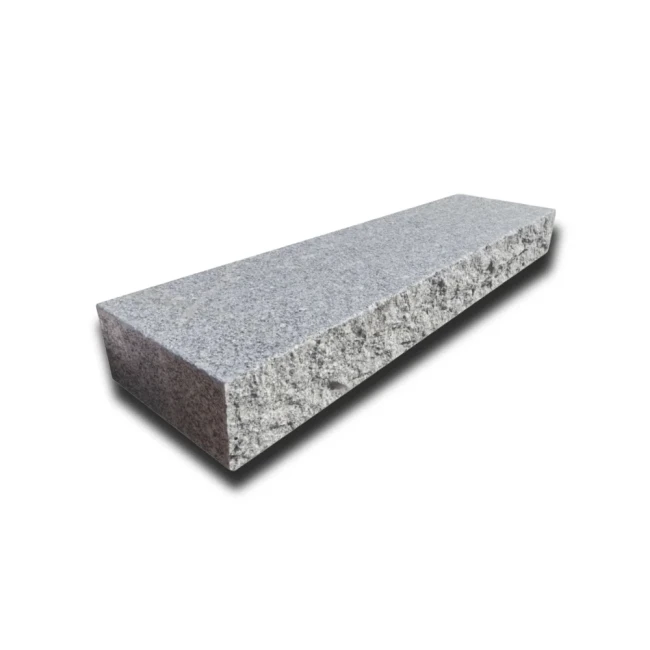 Przejdź do produktu Blok Schodowy Granitowy G602 Płomieniowany z Łupanym Frontem 135x35x15 cm