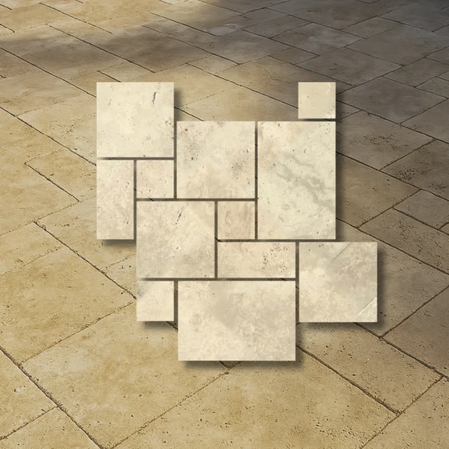 Przejdź do produktu Trawertyn Light Old Tumbled 12mm 1kpl= 0,742m2 | Komplet Rzymski