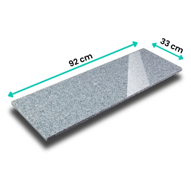 Przejdź do produktu Parapet granitowy szary polerowany G603 New 92x33x2 cm