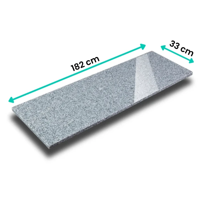 Przejdź do produktu Parapet granitowy szary polerowany G603 New 182x33x2 cm