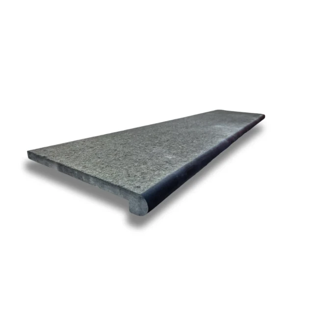 Przejdź do produktu Stopnica Płomieniowana G690 Bazalt Bullnose 135x35x2+2