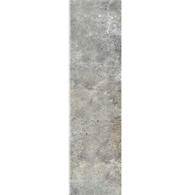 Przejdź do produktu Stopnica kamienna Trawertyn Ash Argent Mix Szlifowany Bullnose 135x33x3 cm