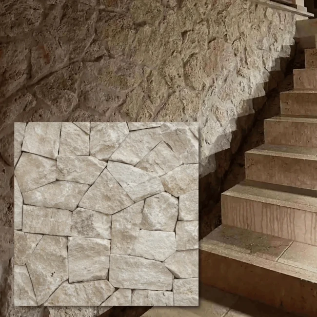 Przejdź do produktu Trawertyn dzikówka / crazy wall Rockface Ivory Classic