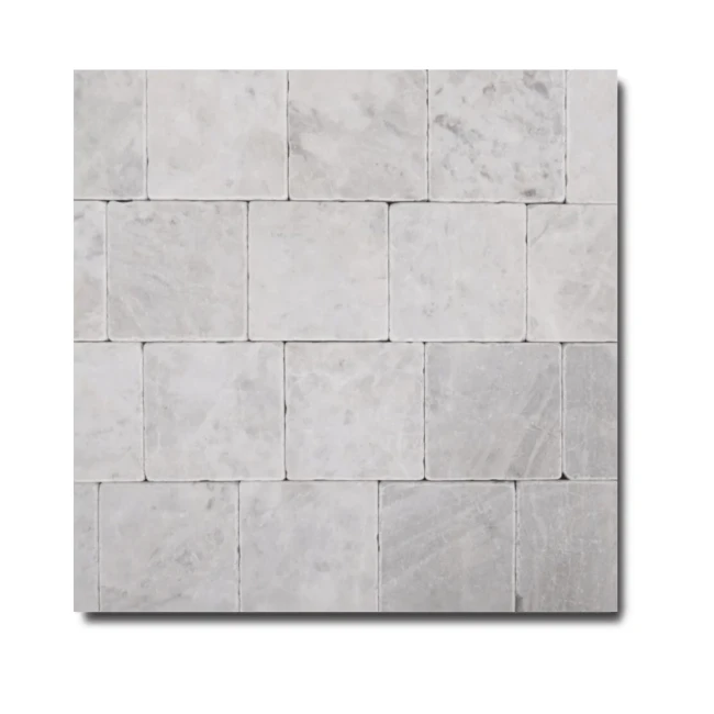 Przejdź do produktu Płytka marmurowa Royal White Bębnowana 10x10x1 cm