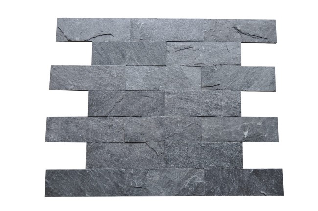 Przejdź do produktu Kamień ścienny/elewacyjny-dekoracyjny kwarcytowy Silver Grey Brick 10x30
