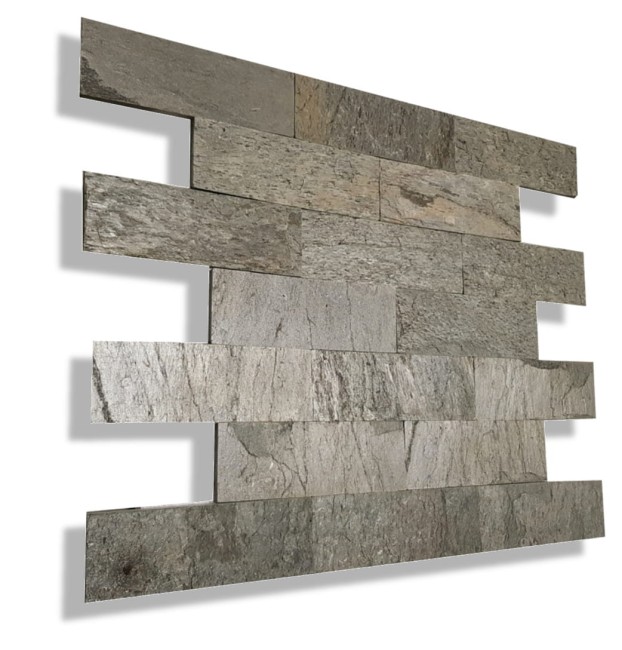 Przejdź do produktu Kamień ścienny/elewacyjny-dekoracyjny kwarcytowy Silver Shine Brick 10x30