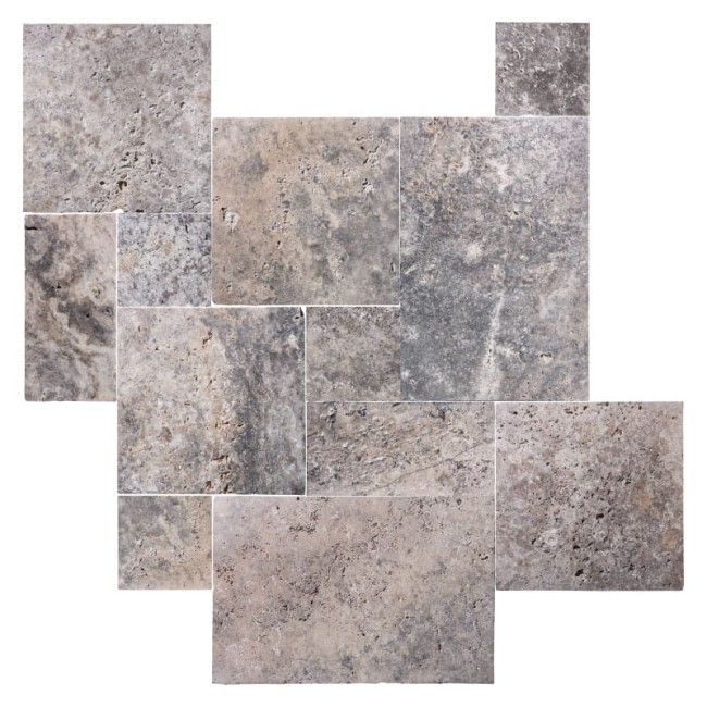 Przejdź do produktu Płytka Trawertyn 12mm Ash Antyczny Roman Opus 1kpl= 0,742m2