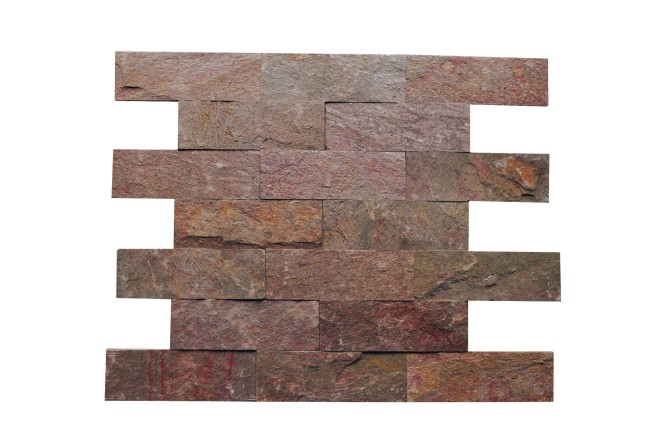 Przejdź do produktu Kamień ścienny/elewacyjny-dekoracyjny kwarcytowy Copper Brick 10x30