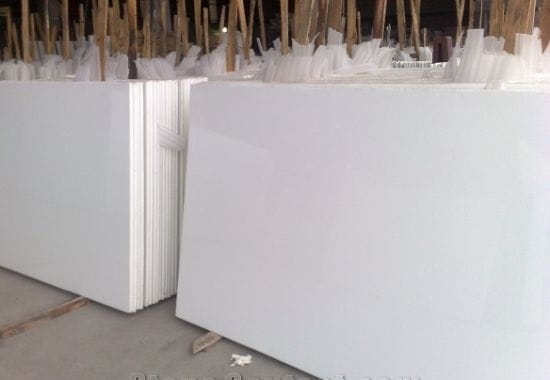 Przejdź do produktu Konglomerat Marmurowy Polare Snow White Slab 320x160x2cm polerowany