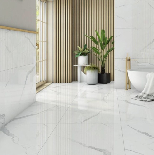 Przejdź do produktu Gres Marble Alaska White 120x60 poler