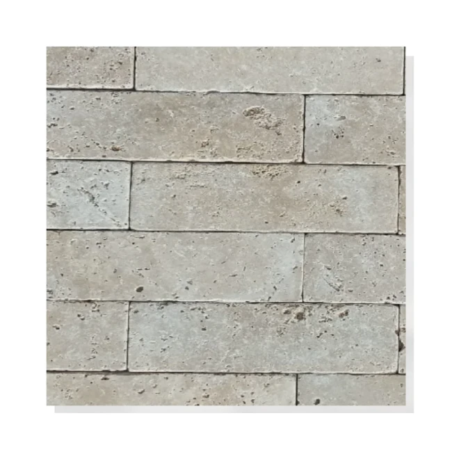 Przejdź do produktu Kamień ścienny/elewacyjny Trawertyn Ivory Classic Mix 10x30 cm