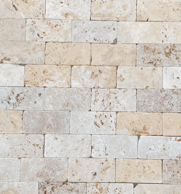 Przejdź do produktu Kamień dekoracyjny trawertyn Ivory Classic Mix 7,5x15