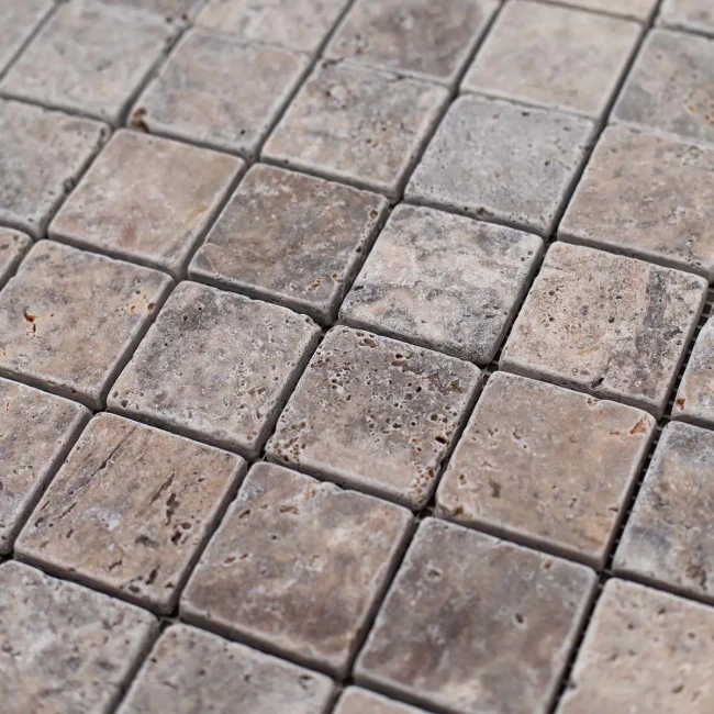 Przejdź do produktu Kamień dekoracyjny trawertyn Ash Mozaika 4,8x4,8